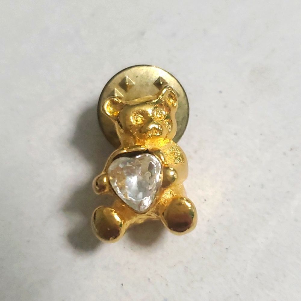 Vintage Gold Teddy Bear Pin